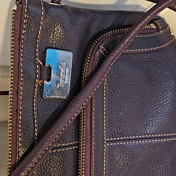 Tignanello Purple Leather Crossbody Bag - Picture 2 of 7